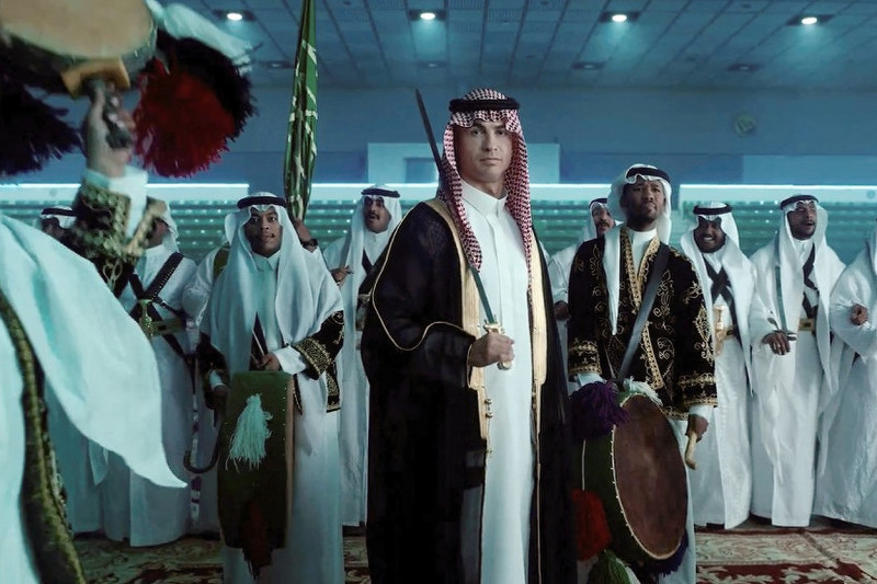 Cristiano Ronaldo in Saudi Costume Celebrating Nationa Day - Riyadh