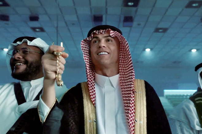 Cristiano Ronaldo in Saudi Costume Celebrating Nationa Day - Riyadh