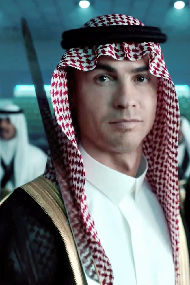 Cristiano Ronaldo in Saudi Costume Celebrating Nationa Day - Riyadh