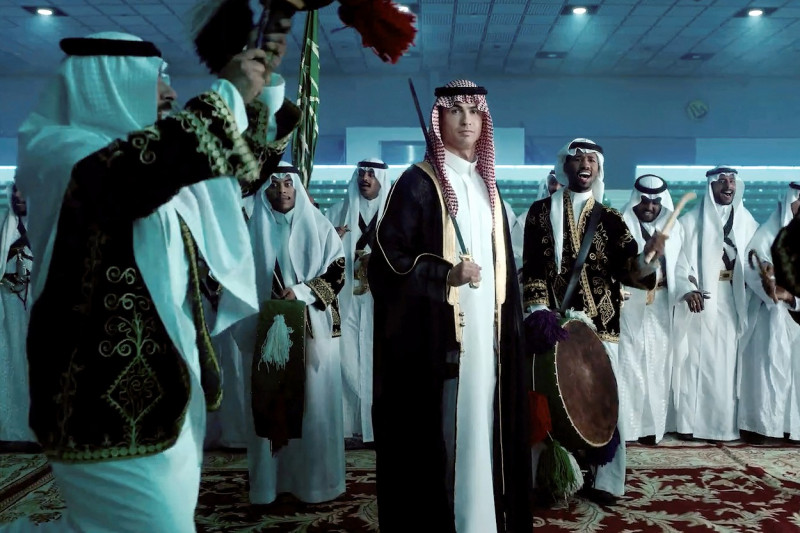 Cristiano Ronaldo in Saudi Costume Celebrating Nationa Day - Riyadh