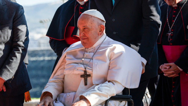 Pope Francis at the Palais du Pharo in the southern port city of Marseille