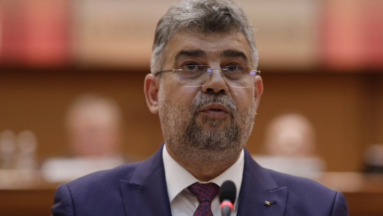 marcel ciolacu sustine un discurs in parlament
