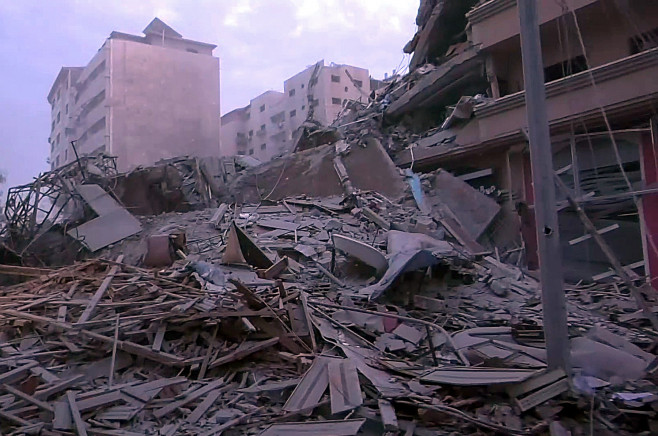 Destruction in Gaza after Israeli offensive against Hamas