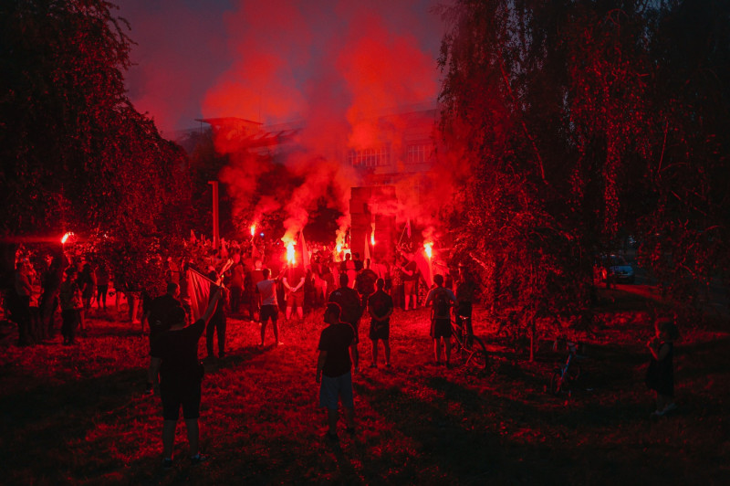 A march commemorating the victims of the Volyn massacre in Wrocław