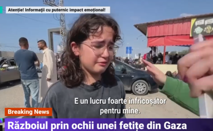 Mărturia emoționantă a unei fetițe din Fâșia Gaza: „Dau de bombe, găsesc oameni morți. Îmi e frică și mă gândesc că voi muri ca ei”