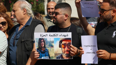 inmormantarea unor jurnalisti ucisi in conflictul dintre israel si hamas