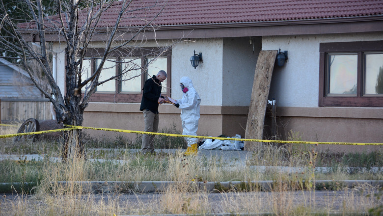 Law enforcement investigators make a gruesome discovery of over 100 decomposed human corpses in a Colorado funeral home.