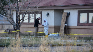 Law enforcement investigators make a gruesome discovery of over 100 decomposed human corpses in a Colorado funeral home.