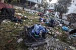 Aftermath of the strike hit Al-Ahli Baptist Hospital in Gaza