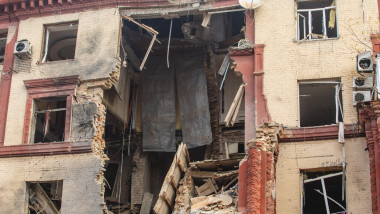 bloc bombardat in ucraina