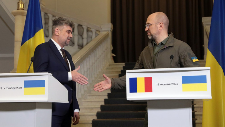 Briefing of Ukrainian and Romanian PMs in Kyiv