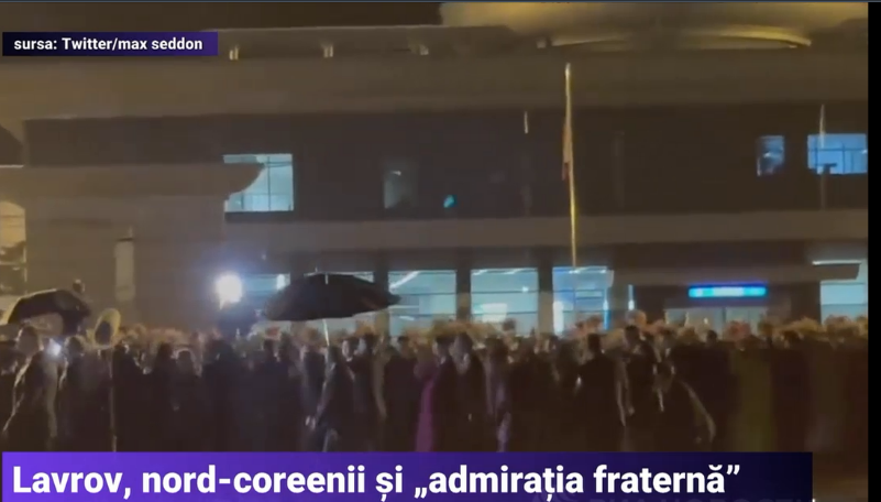 Kim i-a scos pe nord-coreeni în ploaie ca să-l vadă pe Lavrov. Presa de la Moscova scrie despre "spectacolul de admirație fraternă"