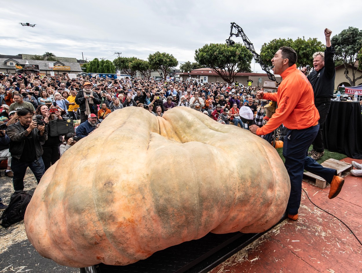 Un american a stabilit un record mondial cu dovleacul de 1.247 de kilograme care i-a crescut în grădină