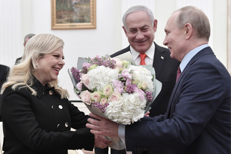 Russia: CAPTION CORRECTION!!!Russia's President Putin and Israel's Prime Minister Netanyahu meet in Moscow