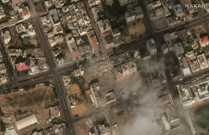 imagini din satelit din fasia gaza