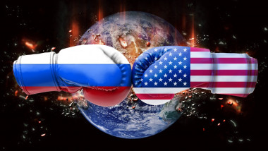 3D Flag of Russia and USA