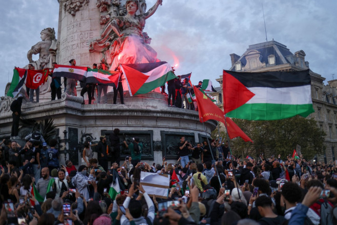 Pro-Palestine demonstration, Paris, France - 12 Oct 2023