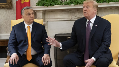 Prime Minister Viktor Orban of Hungary as he meets with United States President Donald J. Trump in the Oval Office of the White House in Washington, DC on Monday, May 13, 2019.