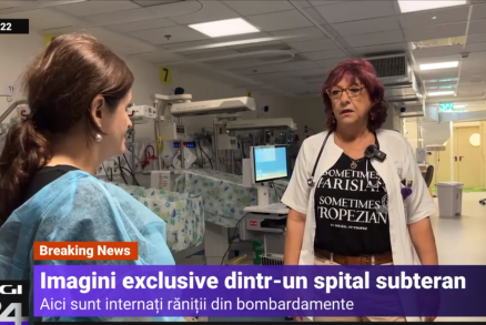 Imagini dintr-un spital subteran din Israel, de lângă granița cu Liban. Unitatea este ca un buncăr pentru răniți