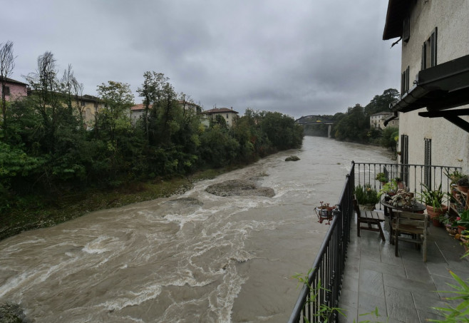 Heavy Rains Cause Rivers To Overflow, Bergamo, Italy - 24 Oct 2023