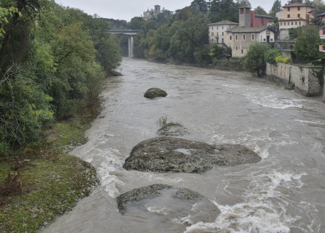 Heavy Rains Cause Rivers To Overflow, Bergamo, Italy - 24 Oct 2023