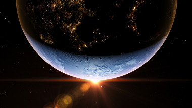 ilustrație cu Pământul văzut din spațiu