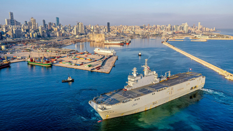 French Navys Tonnerre Arrives In Beirut