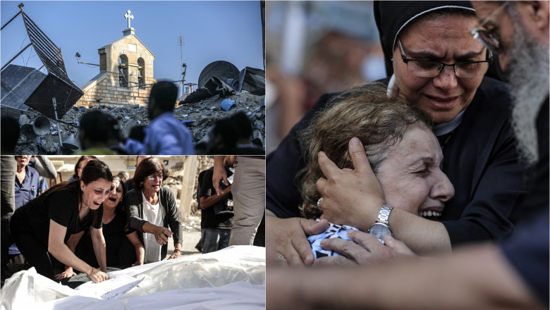 creștini din gaza suferă după ce o biserică a fost lovită de bombardamentele israeliene