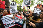 Pro-Palestine Protesters Detained From Jantar Mantar In Delhi, New Delhi, India - 16 Oct 2023