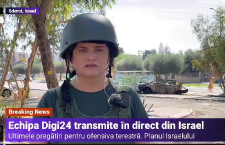 Corespondență Digi24 din orașul Sderot, la granița cu Fâșia Gaza
