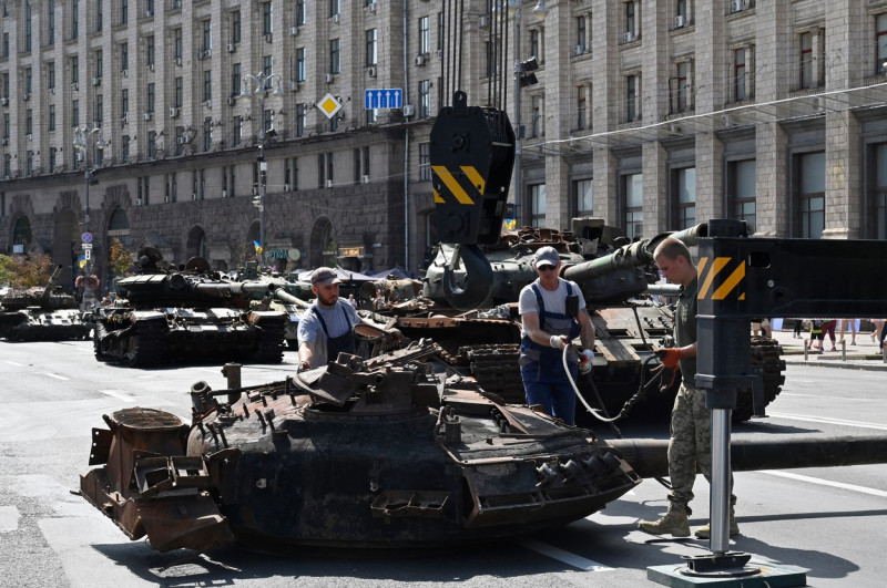 Destroyed Russian Equipment in Kyiv, Ukraine - 22 Aug 2023