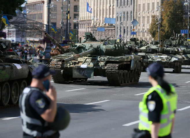 Captured Russian Military Vehicles Displayed Ahead Of Independence Day Celebrations In Kyiv, Amid Russia's Invasion Of Ukraine - 23 Aug 2023