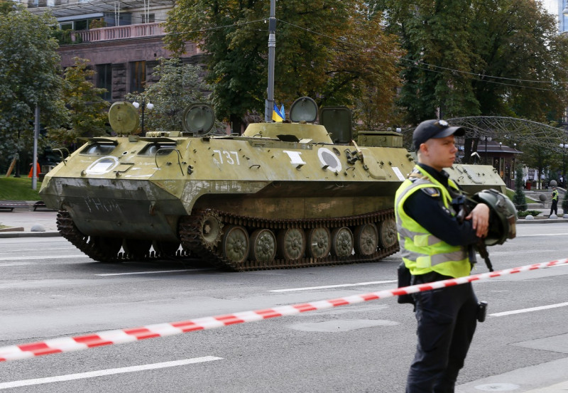 Captured Russian Military Vehicles Displayed Ahead Of Independence Day Celebrations In Kyiv, Amid Russia's Invasion Of Ukraine - 23 Aug 2023