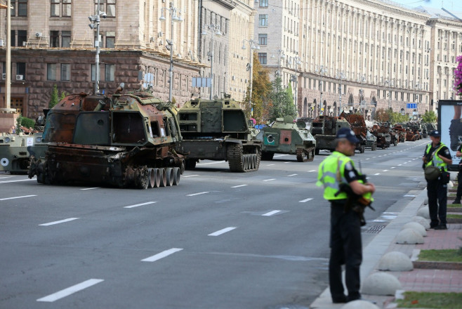 Captured Russian Military Vehicles Displayed Ahead Of Independence Day Celebrations In Kyiv, Amid Russia's Invasion Of Ukraine - 23 Aug 2023