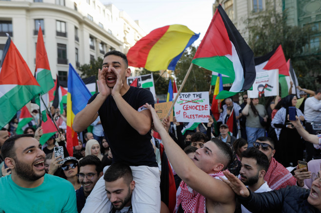 Miting palestinieni Piata Universitatii 2023-10-21-7363