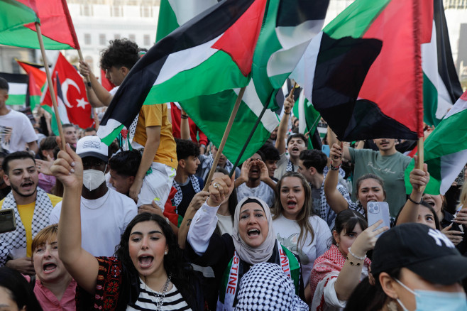 Miting palestinieni Piata Universitatii 2023-10-21-7618