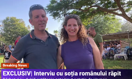 Interviu Digi24 cu soția românului răpit de teroriștii Hamas: E doar un tată, nu a vrut să facă rău nimănui. Vă rog să-l aduceți înapoi