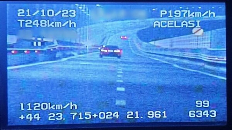 Un șofer din București a doborât recordul de viteză pe Drumul Expres 12 Craiova-Pitești