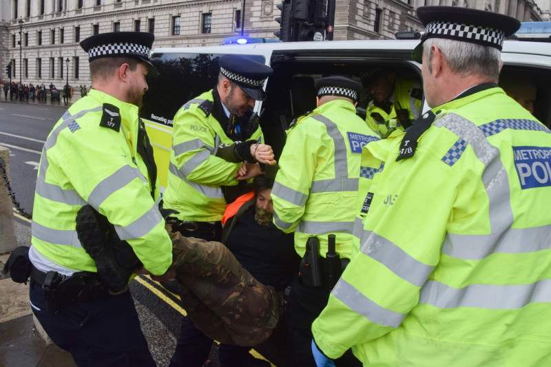Police arrest dozens of Just Stop Oil activists in Westminster