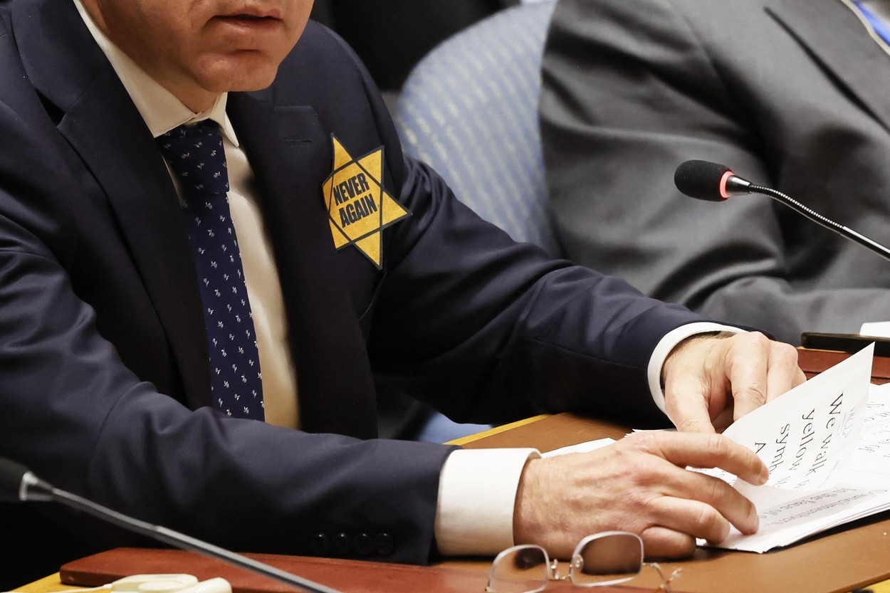Ambasadorul Israelului la ONU și-a pus în piept Steaua lui David: „Unii dintre voi nu au învăţat nimic în ultimii 80 de ani”