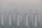 China: Buildings Loom Under Heavy Fog in Nanjing