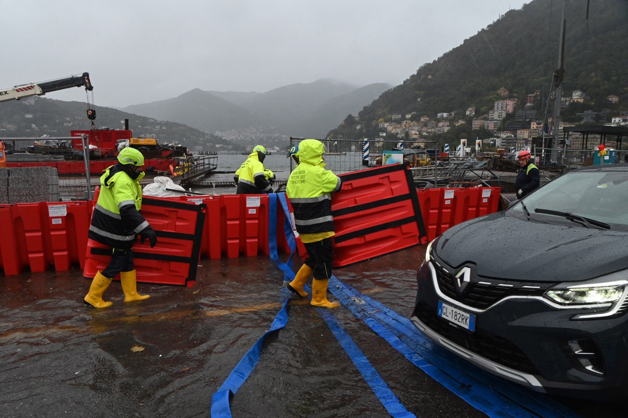 Lacul Como s-a revărsat, iar la Milano sunt inundații din cauza unei furtuni violente care afectează nordul Italiei