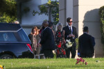 *EXCLUSIVE* Matthew Perry parents Suzanne Perry and John Bennett Perry leave his funeral at Forrest Lawn