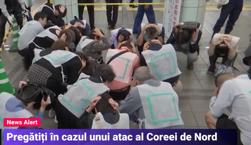 Milioane de japonezi s-au refugiat în buncăre și clădiri de urgență. Tokyo face pregătiri pentru un eventual atac din Coreea de Nord