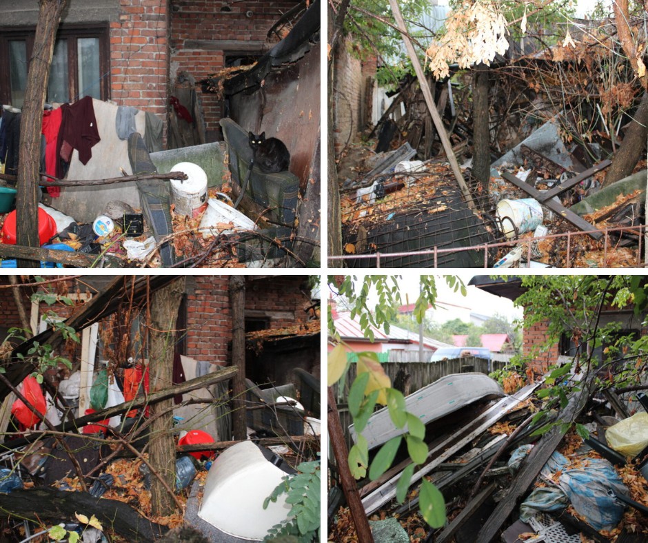 O casă din Sectorul 2 se transformase în groapă de gunoi: în interior și în curte erau peste 20 de tone de deșeuri