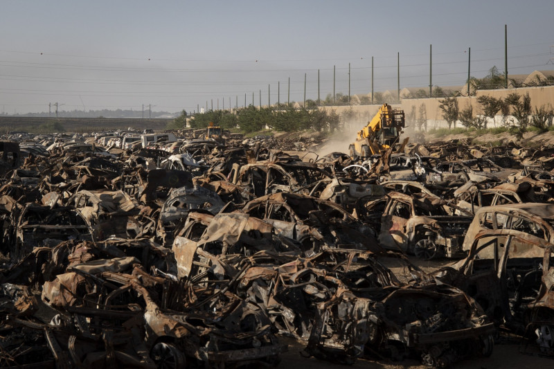 ISRAEL NETIVOT BURNT VEHICLES