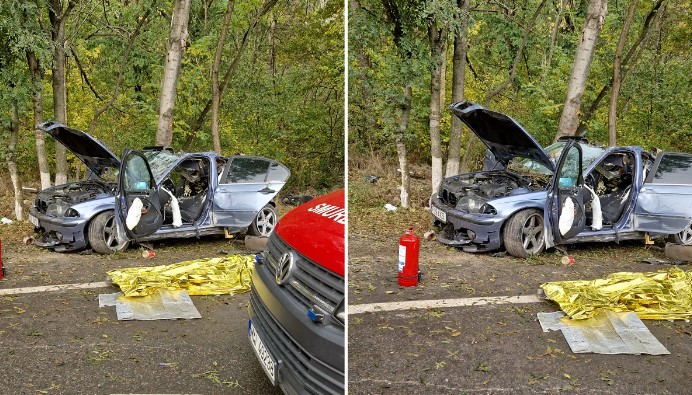 Accident mortal pe DN1, la Ciolpani: Un șofer de 23 de ani a decedat, pasagera este grav rănită