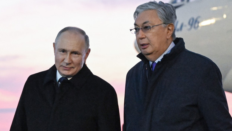 Vladimir Putin și Kassym-Jomart Tokayev