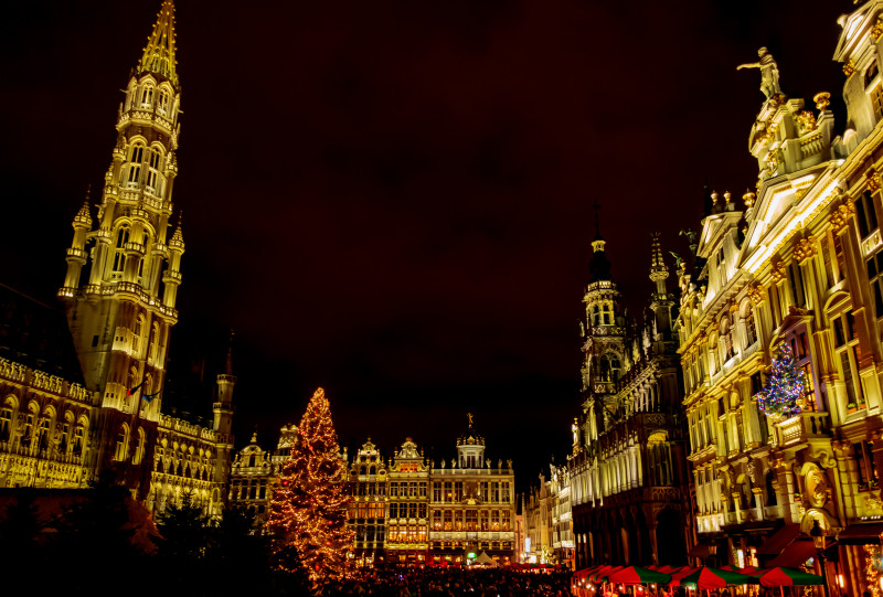 Christmas,Market,In,Brussels,Grand,Place