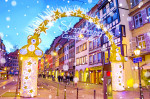 Entrance,Gate,With,Illumination,Decorations,To,The,Christmas,Market,In